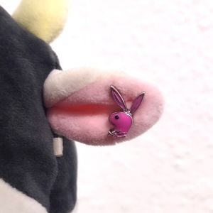 Y2K pink Playboy Bunny stud earring